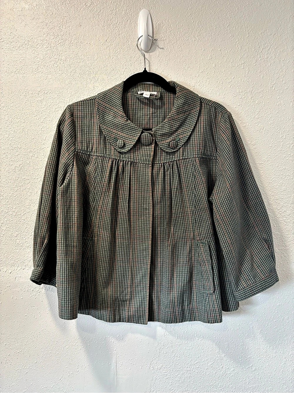 Plaid Cotton Jacket in Green